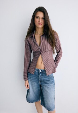 Camisas entalladas básicas a rayas