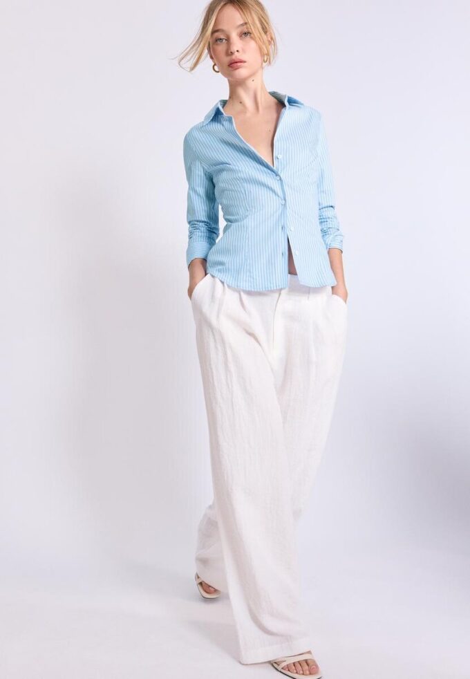 Camisas entalladas básicas a rayas Camisas entalladas básicas a rayas