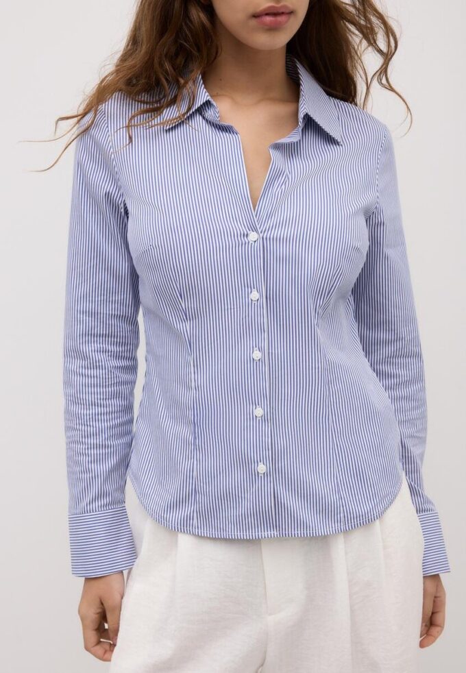Camisas entalladas básicas a rayas Camisas entalladas básicas a rayas