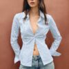 Camisas entalladas básicas a rayas Camisas entalladas básicas a rayas