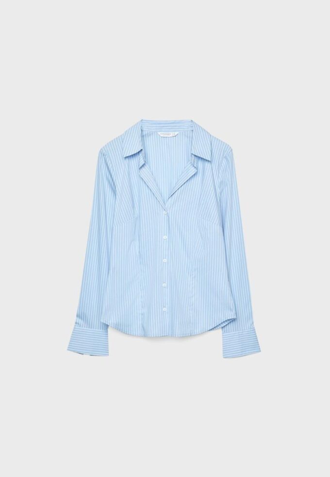 Camisas entalladas básicas a rayas Camisas entalladas básicas a rayas