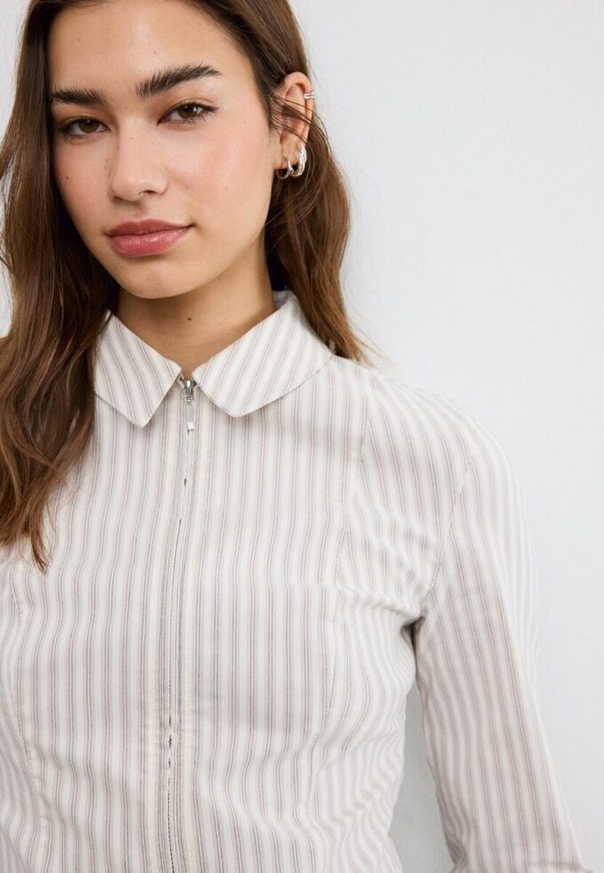 Camisas entalladas de bengalina con doble cremallera Camisas entalladas de bengalina con doble cremallera