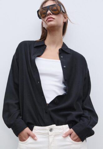 Camisas fluidas con efecto lino