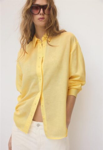 Camisas fluidas con efecto lino