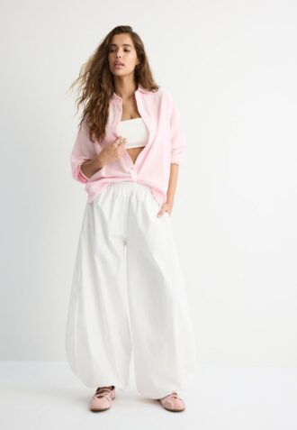 Camisas fluidas con efecto lino