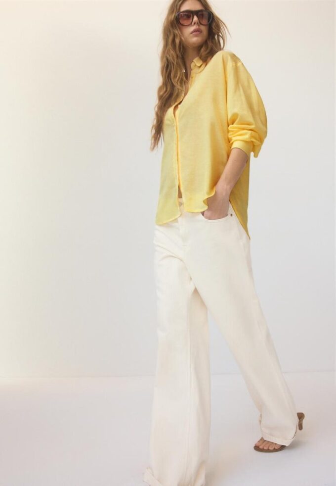 Camisas fluidas con efecto lino Camisas fluidas con efecto lino