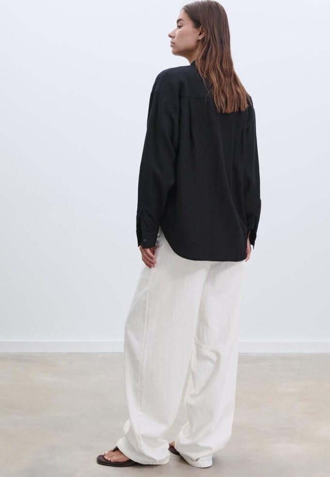 Camisas fluidas con efecto lino Camisas fluidas con efecto lino