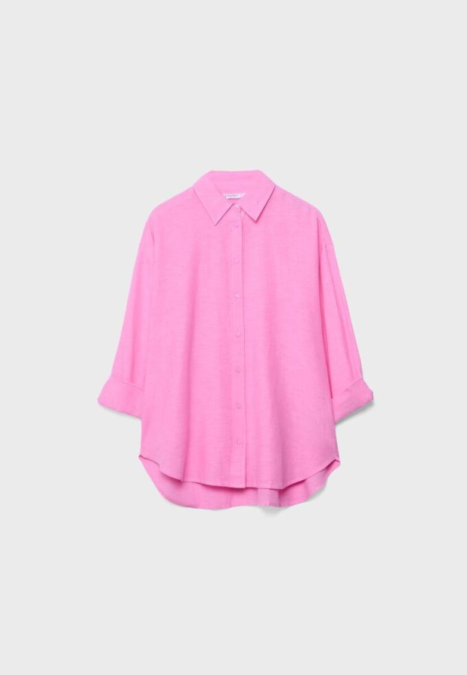 Camisas fluidas con efecto lino Camisas fluidas con efecto lino