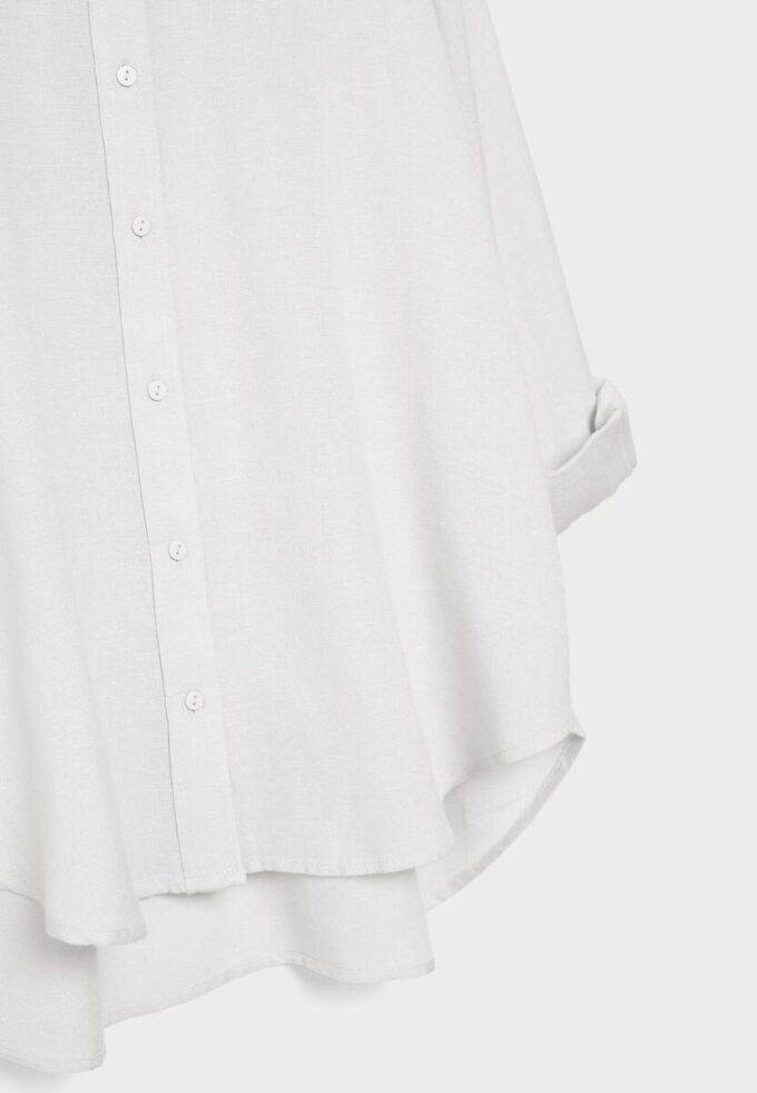 Camisas fluidas con efecto lino Camisas fluidas con efecto lino