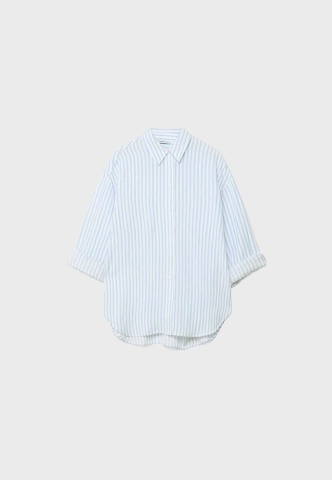 Camisas fluidas con efecto lino Camisas fluidas con efecto lino