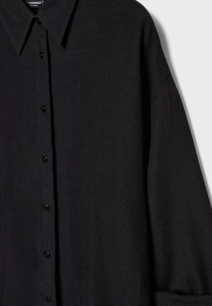Camisas fluidas con efecto lino Camisas fluidas con efecto lino