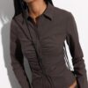 Camisas lisas fruncidas Camisas lisas fruncidas
