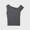 Camiseta asimétrica con botones Camiseta asimétrica con botones