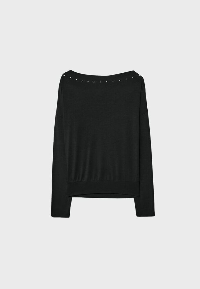 Camiseta asimétrica con tachuelas Camiseta asimétrica con tachuelas