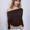 Camiseta asimétrica de modal Camiseta asimétrica de modal