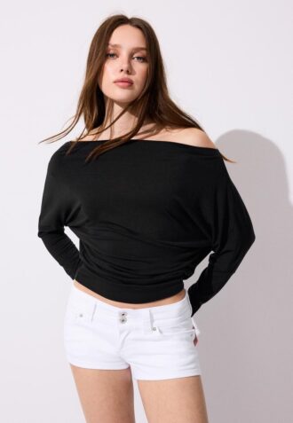 Camiseta asimétrica de modal Camiseta asimétrica de modal