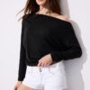 Camiseta asimétrica de modal Camiseta asimétrica de modal