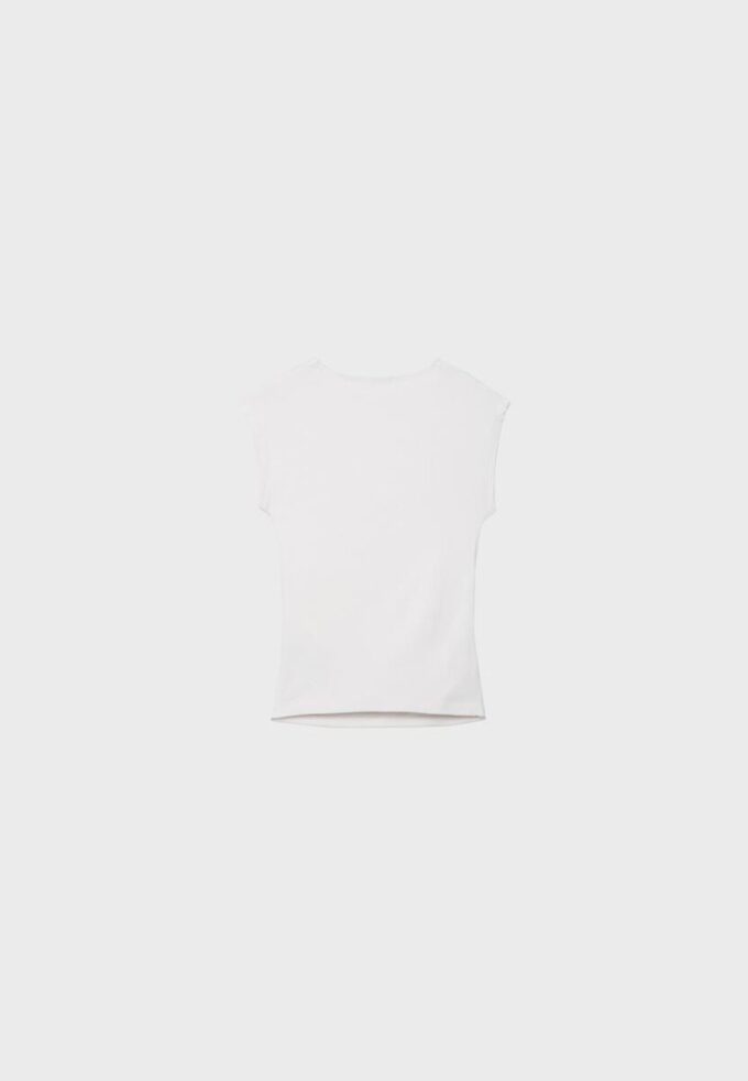 Camiseta básica ajustada con fruncidos Camiseta básica ajustada con fruncidos