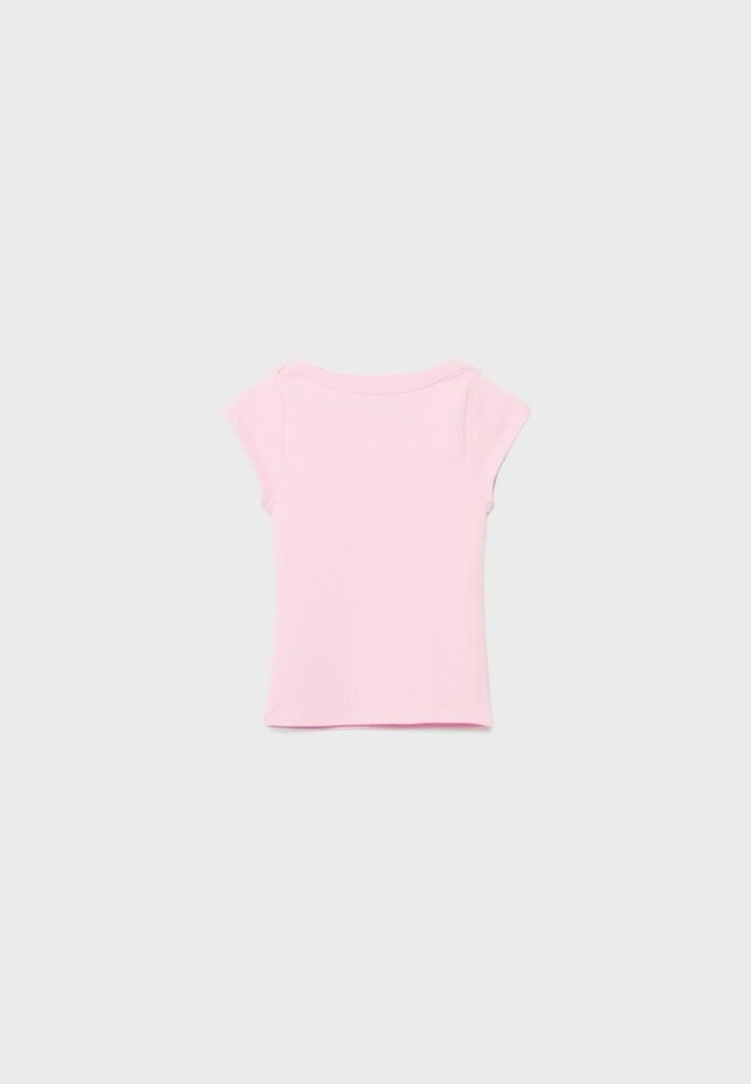 Camiseta básica con cuello barco