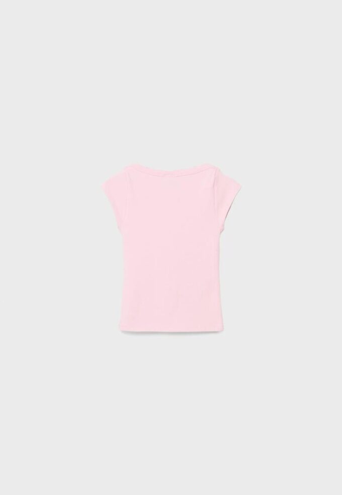Camiseta básica con cuello barco