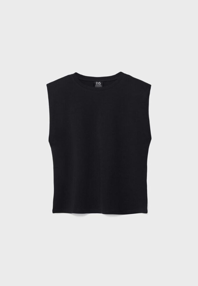 Camiseta básica con hombreras Camiseta básica con hombreras