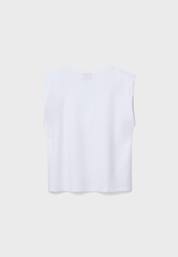 Camiseta básica con hombreras Camiseta básica con hombreras