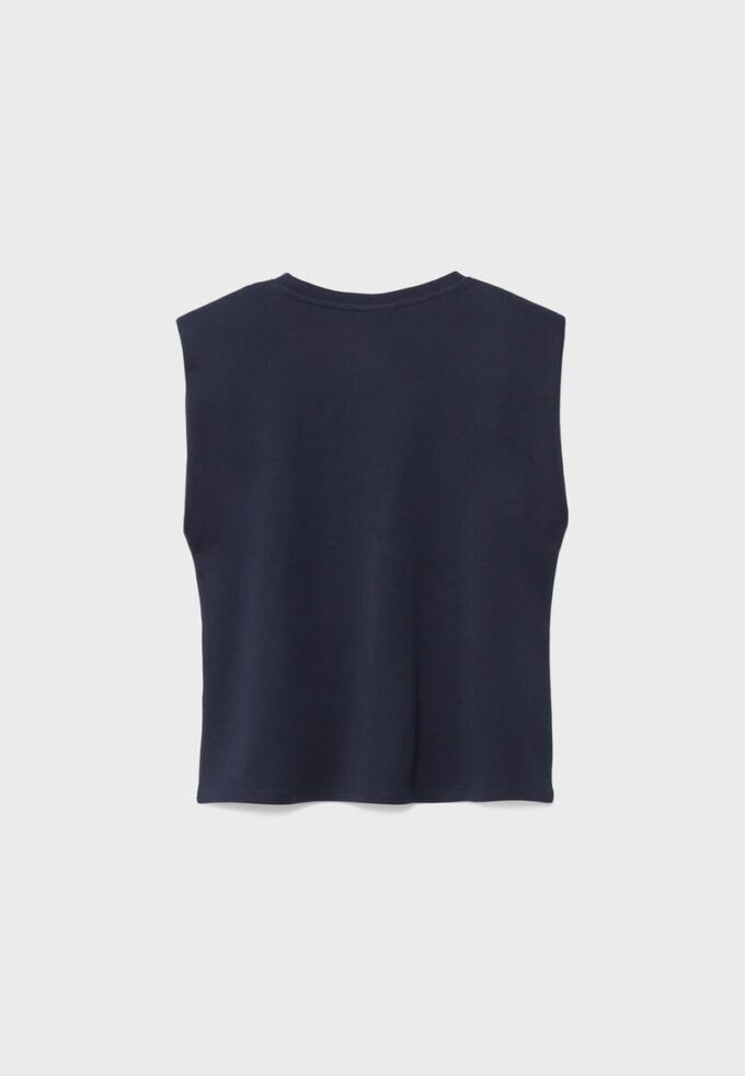 Camiseta básica con hombreras Camiseta básica con hombreras