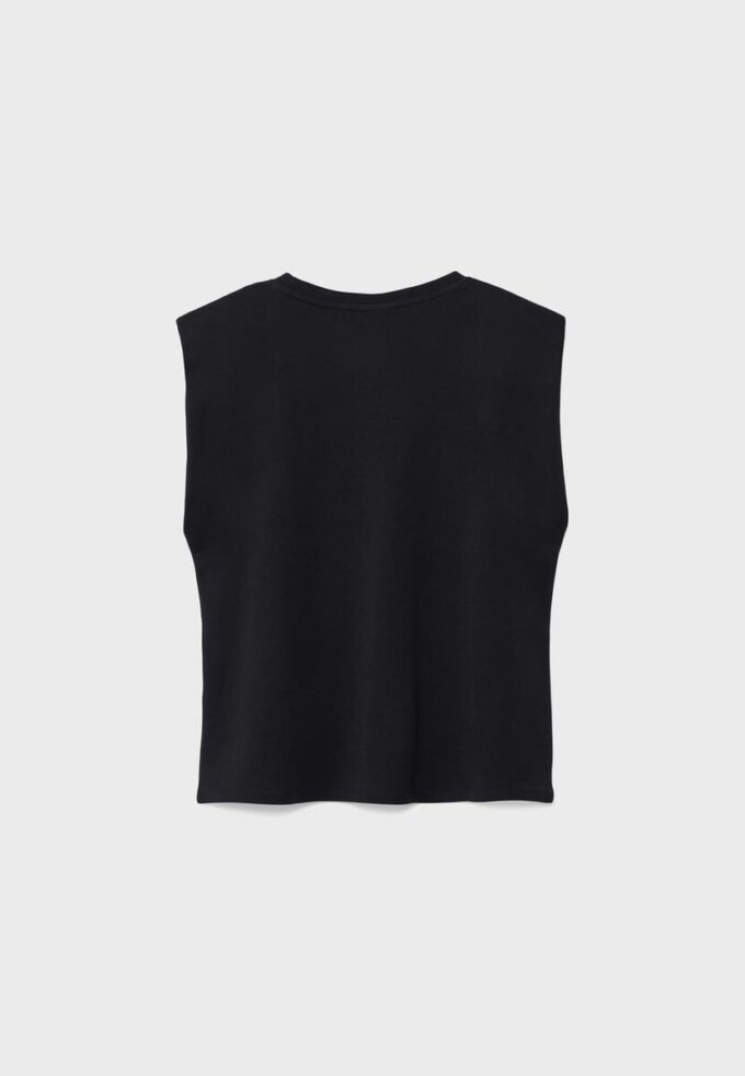 Camiseta básica con hombreras Camiseta básica con hombreras