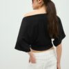 Camiseta básica con mangas de murciélago Camiseta básica con mangas de murciélago