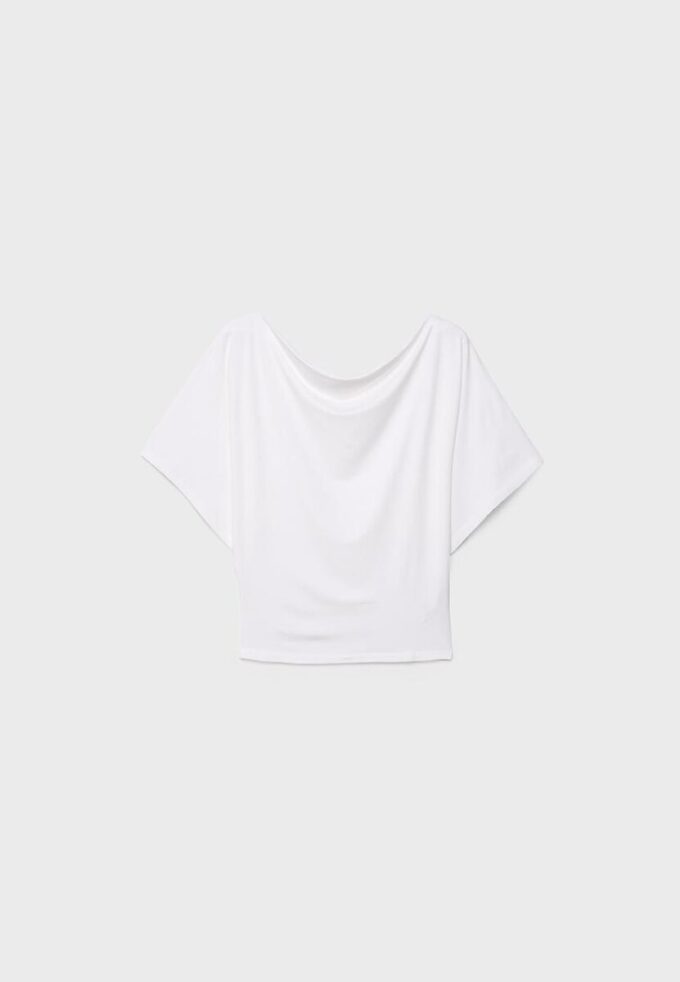 Camiseta básica con mangas de murciélago Camiseta básica con mangas de murciélago
