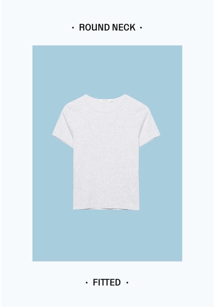 Camiseta básica de corte ajustado