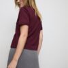 Camiseta básica de corte regular y tejido grueso Camiseta básica de corte regular y tejido grueso