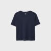 Camiseta básica de corte regular y tejido grueso Camiseta básica de corte regular y tejido grueso