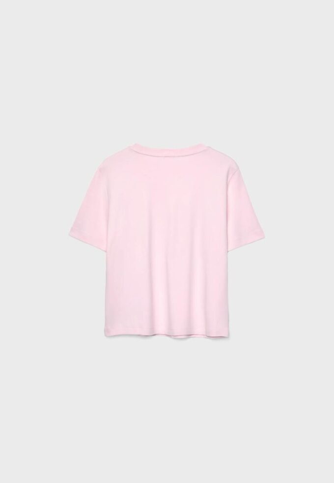 Camiseta básica de corte regular y tejido grueso Camiseta básica de corte regular y tejido grueso