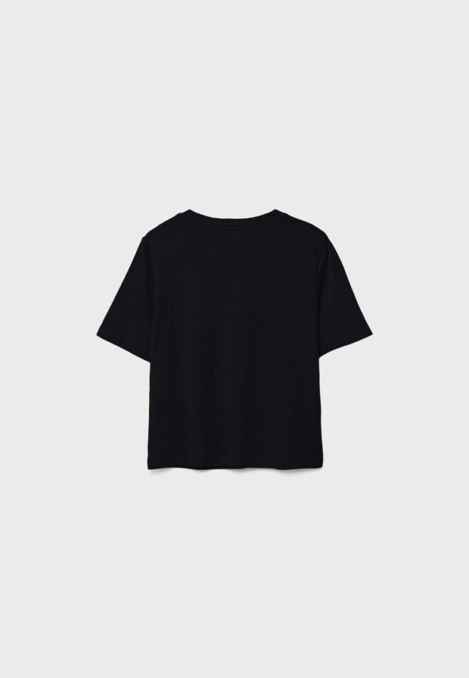 Camiseta básica de corte regular y tejido grueso Camiseta básica de corte regular y tejido grueso