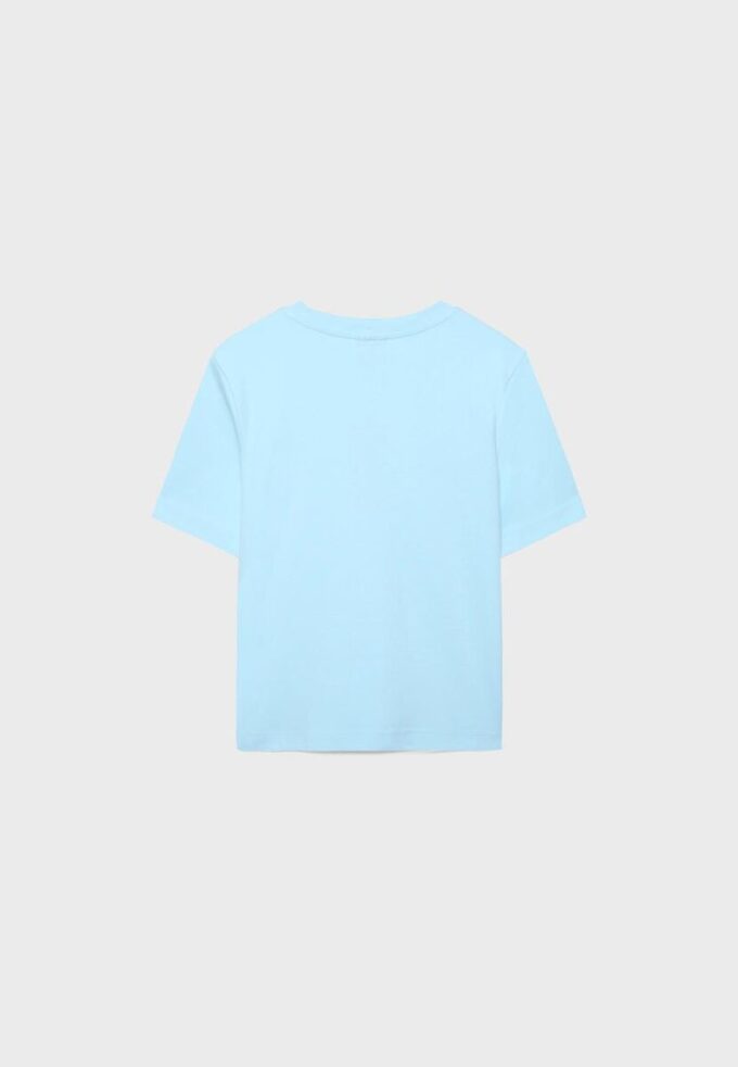 Camiseta básica de corte regular y tejido grueso Camiseta básica de corte regular y tejido grueso