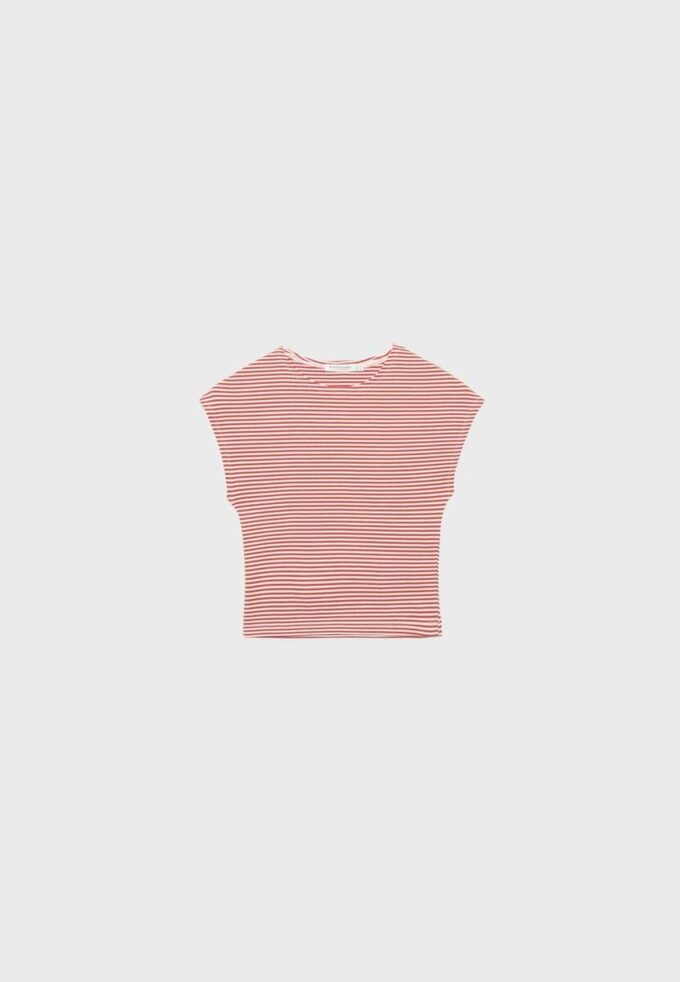 Camiseta básica de manga corta a rayas Camiseta básica de manga corta a rayas