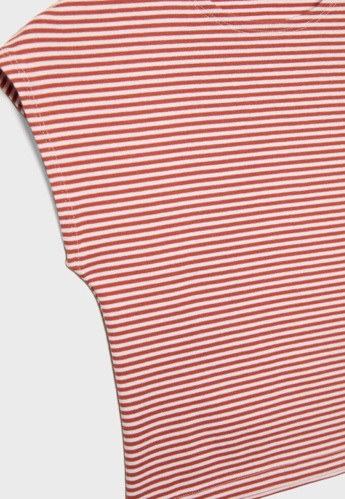 Camiseta básica de manga corta a rayas Camiseta básica de manga corta a rayas