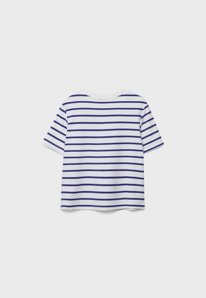 Camiseta básica de peso grueso a rayas y corte regular Camiseta básica de peso grueso a rayas y corte regular
