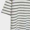 Camiseta básica de peso grueso a rayas y corte regular Camiseta básica de peso grueso a rayas y corte regular