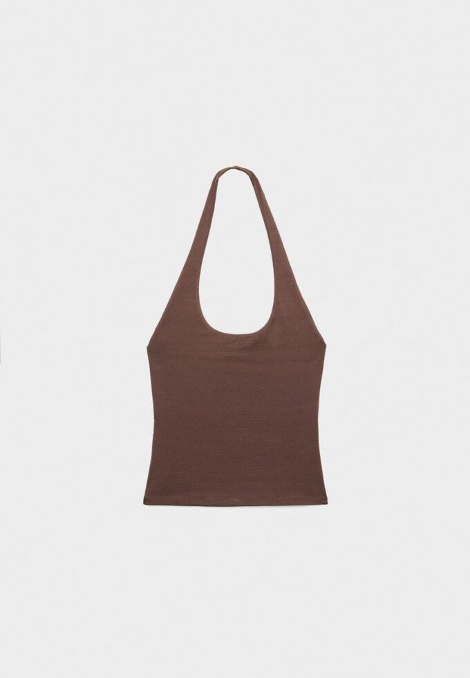 Camiseta con cuello halter Camiseta con cuello halter