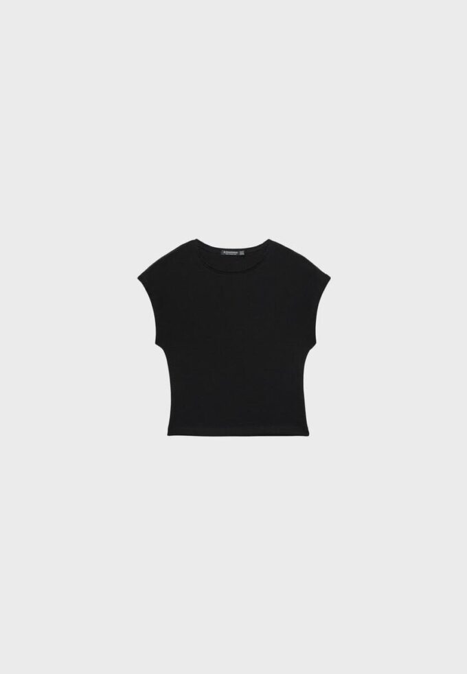 Camiseta corta ajustada básica Camiseta corta ajustada básica