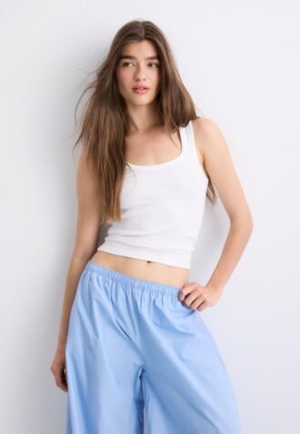 Camiseta de canalé con espalda nadadora