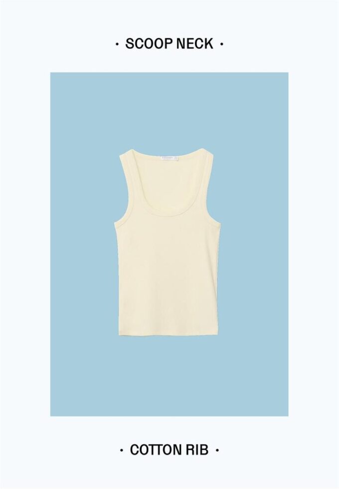 Camiseta de canalé con espalda nadadora Camiseta de canalé con espalda nadadora