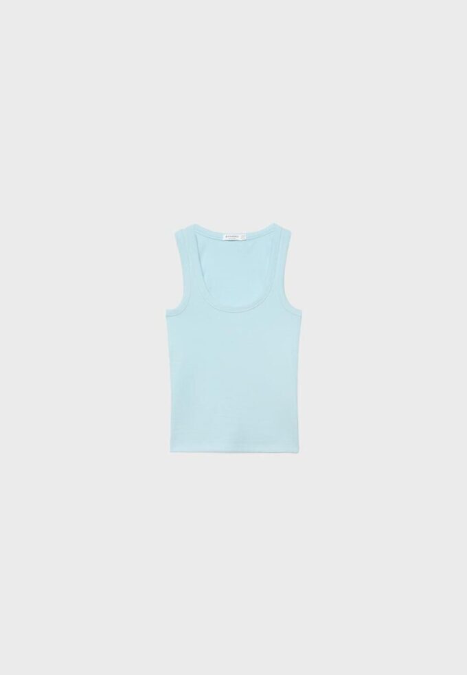 Camiseta de canalé con espalda nadadora Camiseta de canalé con espalda nadadora