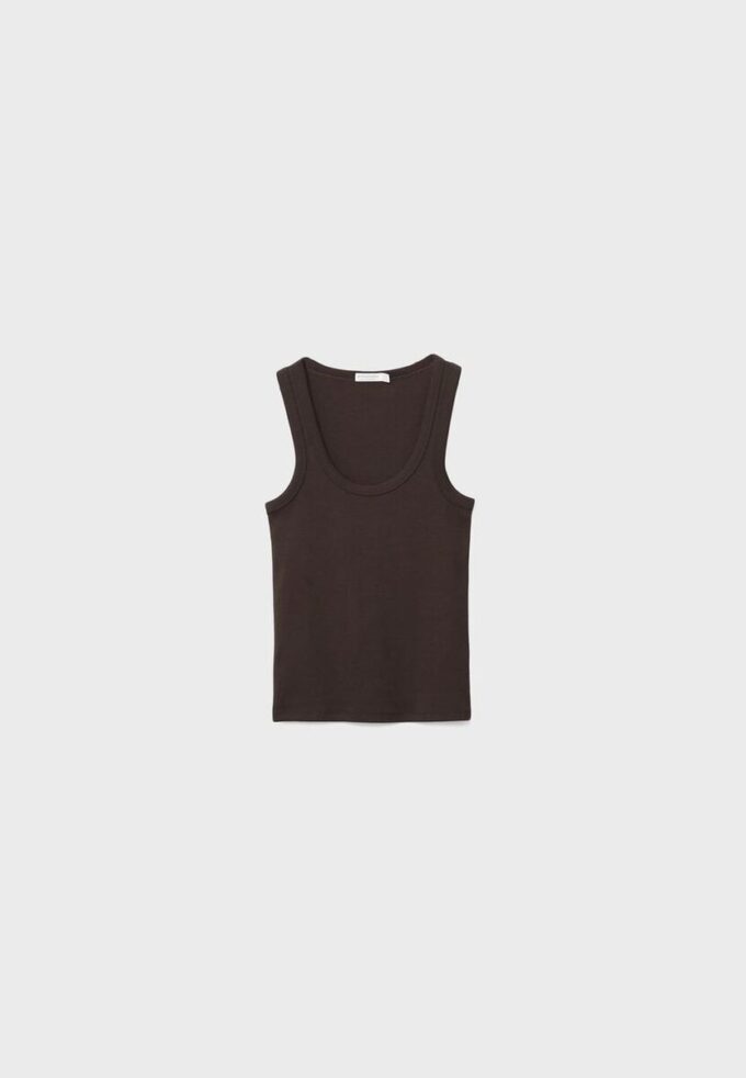 Camiseta de canalé con espalda nadadora Camiseta de canalé con espalda nadadora