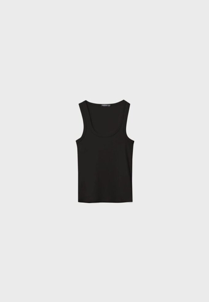 Camiseta de canalé con espalda nadadora Camiseta de canalé con espalda nadadora