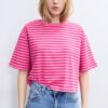 Camiseta de manga corta a rayas