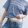 Camiseta de manga corta a rayas
