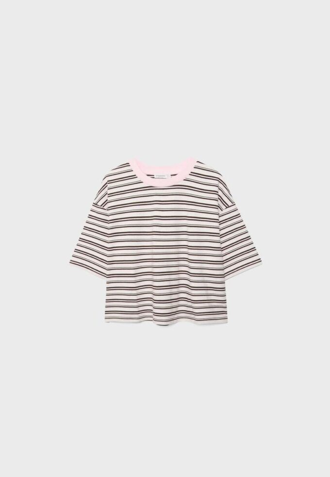 Camiseta de manga corta a rayas